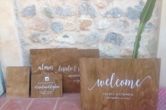 VINILOS SEÑALETICA MADERA+BLANCO